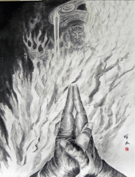 09「護摩行」F30　2021年