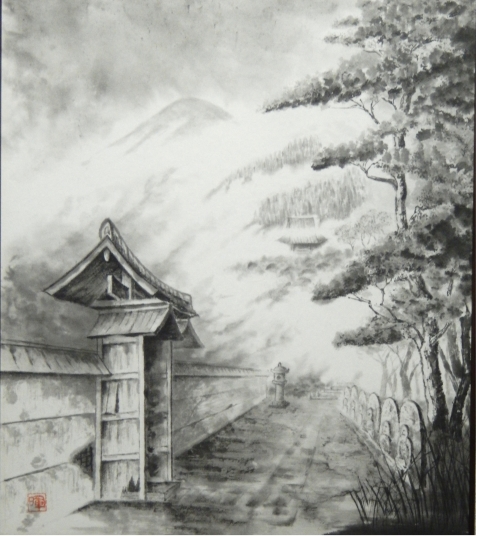 20「古寺閑寂」F10　